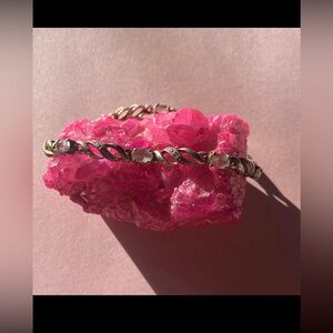 🏝️ Sterling Silver Aquamarine & Cubic Zirconia Bracelet #7087